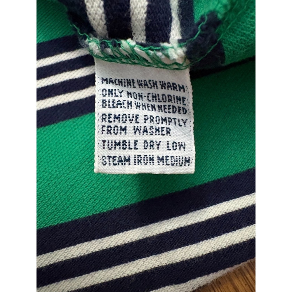 Y2K Polo Golf Ralph Lauren Green Stripe Polo Shirt XXL - Picture 9 of 12